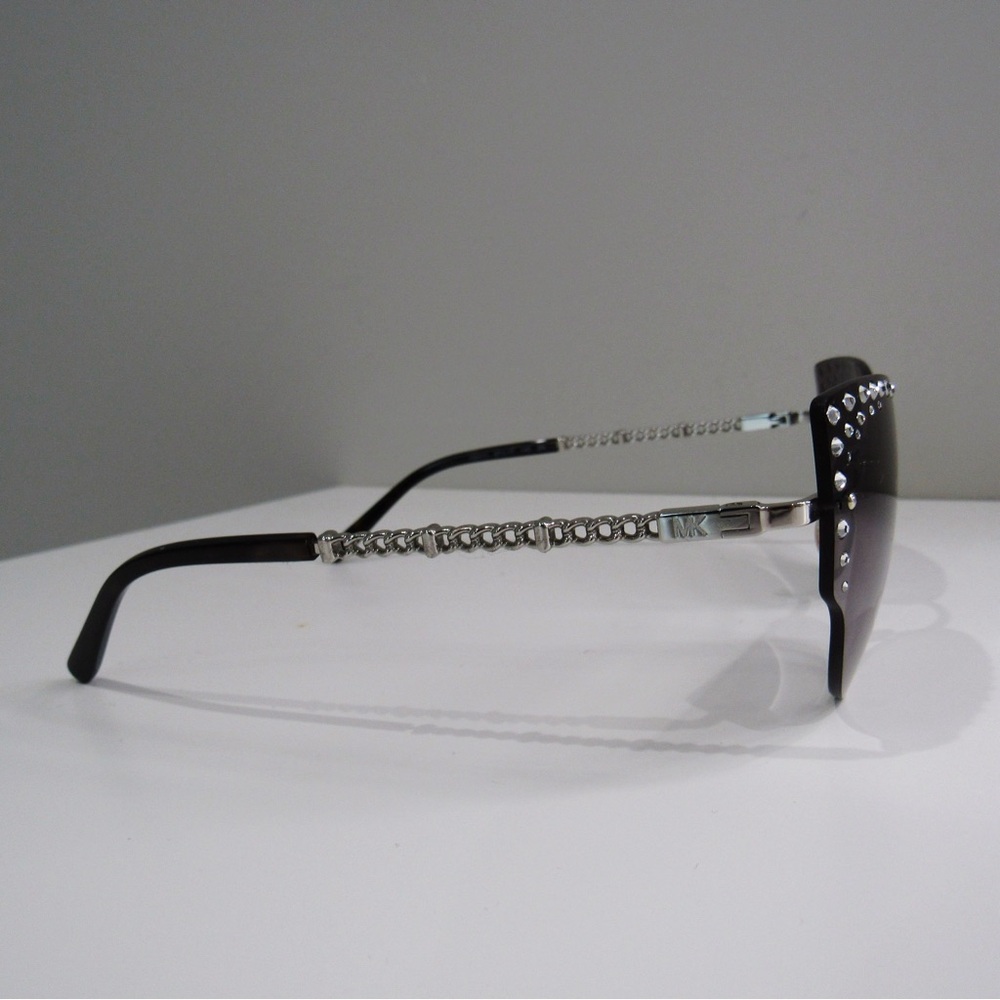 Michael Kors Black Studded Cat-Eye Sunglasses | MK1058B St. Anton - Picture 8 of 15